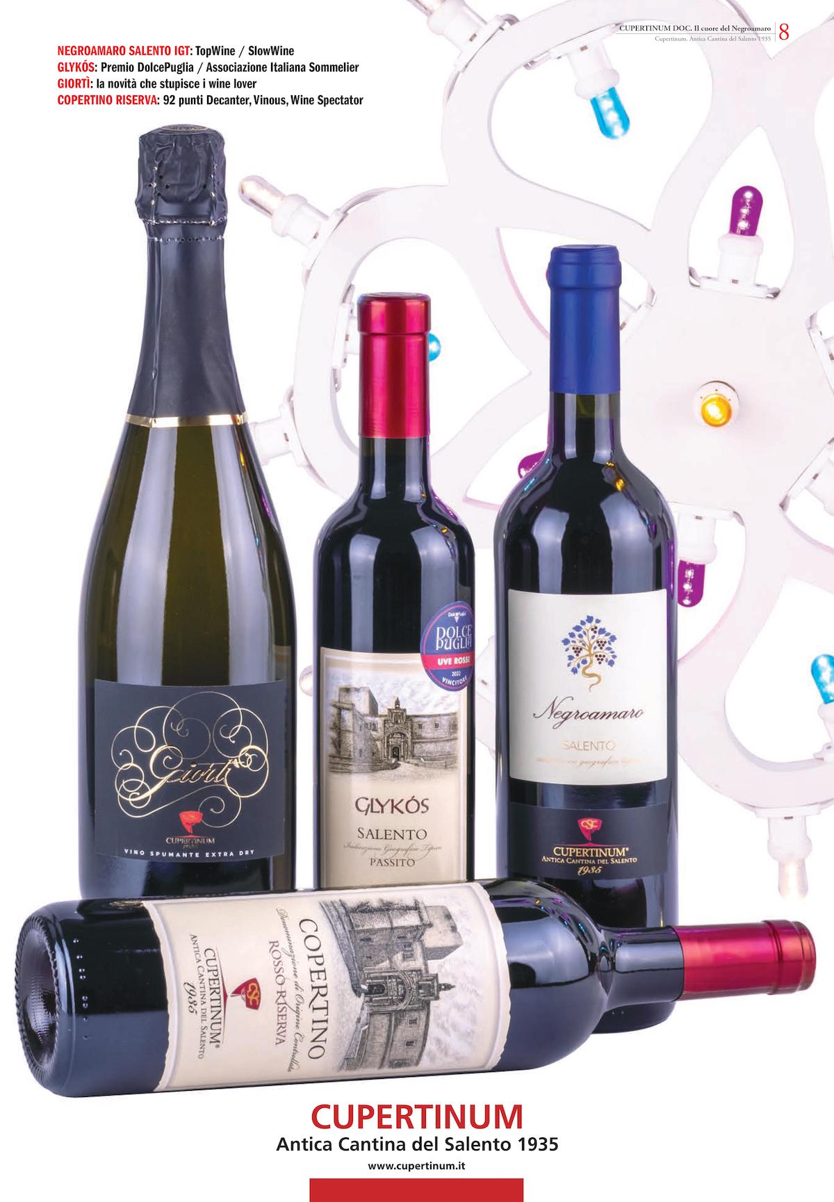 Tutte le Stelle dei vini Cupertinum / Riscontri eccellenti da premi, guide e riviste internazionali